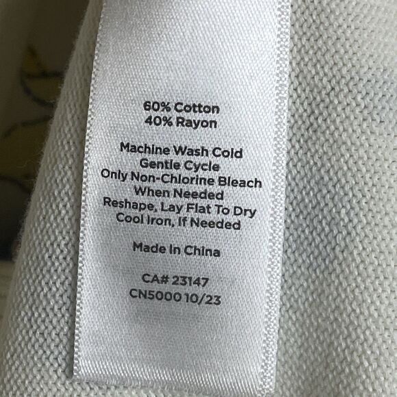 Talbots Plus Cardigan Sweater Ivory w/Blue White Floral Size X - Picture 5 of 6